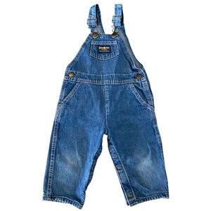 Vintage OSH KOSH B'Gosh Vestbak Blue Jean Denim Overalls 24 Months USA
